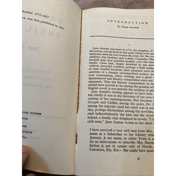 Pride and Prejudice by Jane Austen [RARE 1956 Paperback Riverside Editions] - Picture 6 of 9
